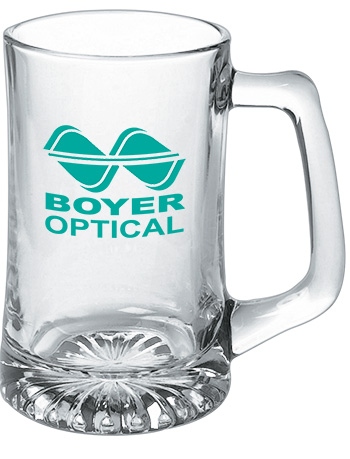 15 oz Custom designed glass beer mug