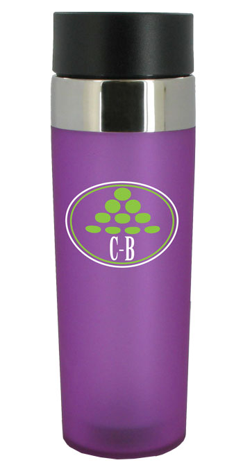 CLOSEOUT - 12 oz Purple Venti Double Wall Acrylic Travel Mug