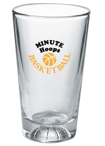 CLOSEOUT - Basketball Pint Glasses - 16 oz Sport Mixing Glass