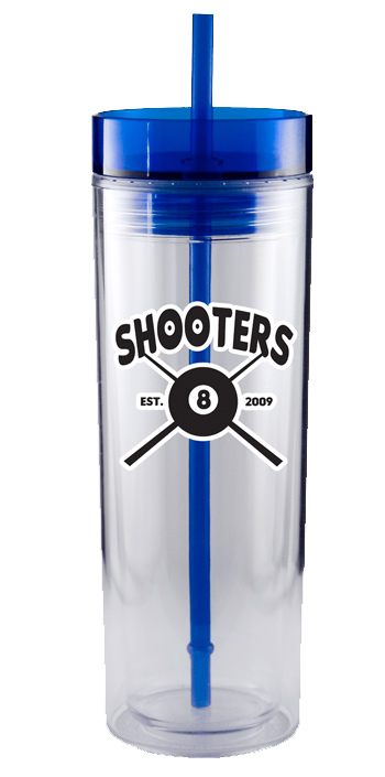 16 oz  customized Breeze acrylic travel mug with straw