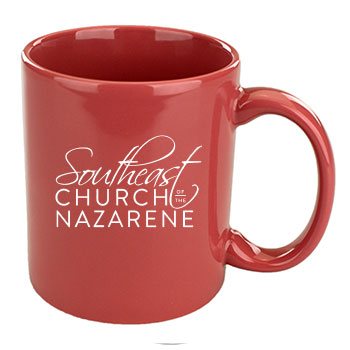 11 oz personalized coffee mug - Coral