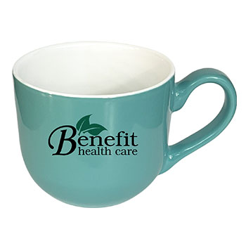 16 oz Kure Beach Cafe Latte and Cappuccino mug - Aqua Teal Green