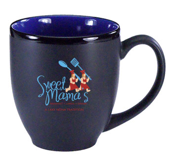 15 oz matte black out blue in hilo bistro coffee mugs