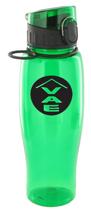 CLOSEOUT - 24 oz quenchers polycarbonate bottle - green