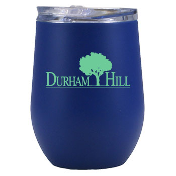 12 oz Albany Matte Blue Stemless Wine Vacuum Insulated