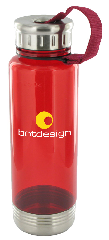 24 oz venture sports bottle - red