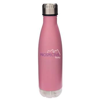 17 oz Glacier Pastel Pink Insulated Stainless Steel Water Bottle