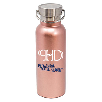 17 oz Caribe Matte Rose Gold Stainless Steel Water Bottle