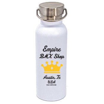 17 oz Caribe Matte White Insulated Stainless Steel Water Bottle
