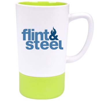 CLOSEOUT -16 oz Lime Green White Matte w/Lime Green Silicone Sle