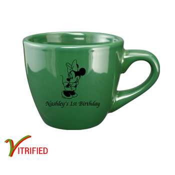 3.5 oz custom restaurant espresso cup - Dark Green