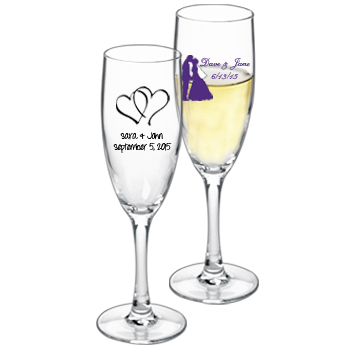 8 oz connoisseur printed wedding champagne glass (45520-fd4)8 oz connoisseur printed wedding champagne glass (45520-fd4)